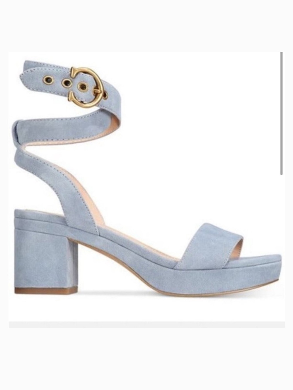 Coach Serena Suede Platform Sandal: in light blue women’s sz 9